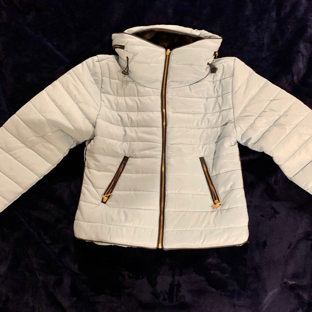 Brand new baby blue puffer jacket